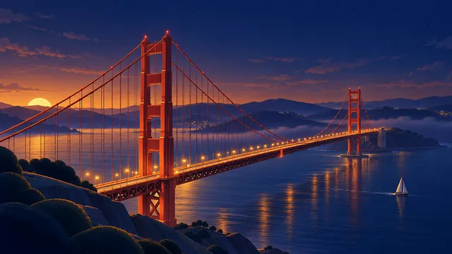 Bridge wallpaper: Golden Gate Bridge   dark